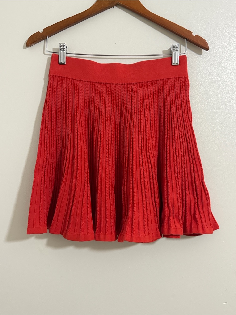 BODEN Knitted Pointelle Preppy Casual Comfy Skirt In Tomato Size M - Picture 4 of 10